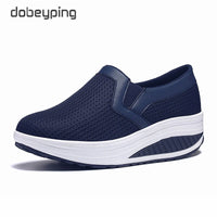 Spring Women's Swing Shoes Mesh Woman Loafers Flat Platforms Female Shoe Casual Wedges Ladies Shoes Height Increasing Footwear