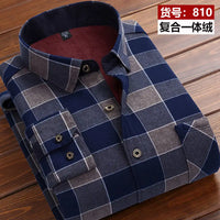 2025 winter Men's fashion smart casual striped long Sleeve Shirts,autumn men thicken Shirt Slim Fit Shirt Male full size M-4XL