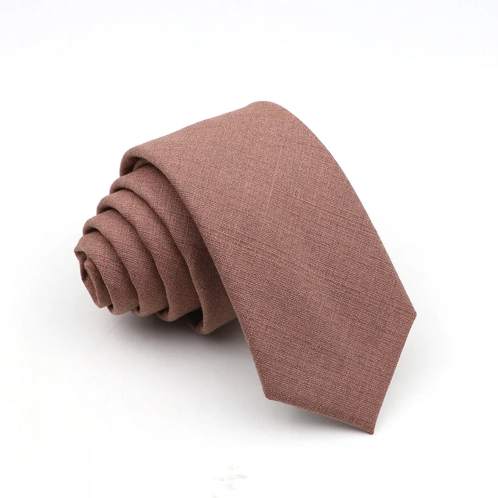 New Men's Solid Color Tie Skinny Casual Anti-wrinkle Necktie For Wedding Suit Neckties Pink Blue Grey Ties Cravat Gift Accessory