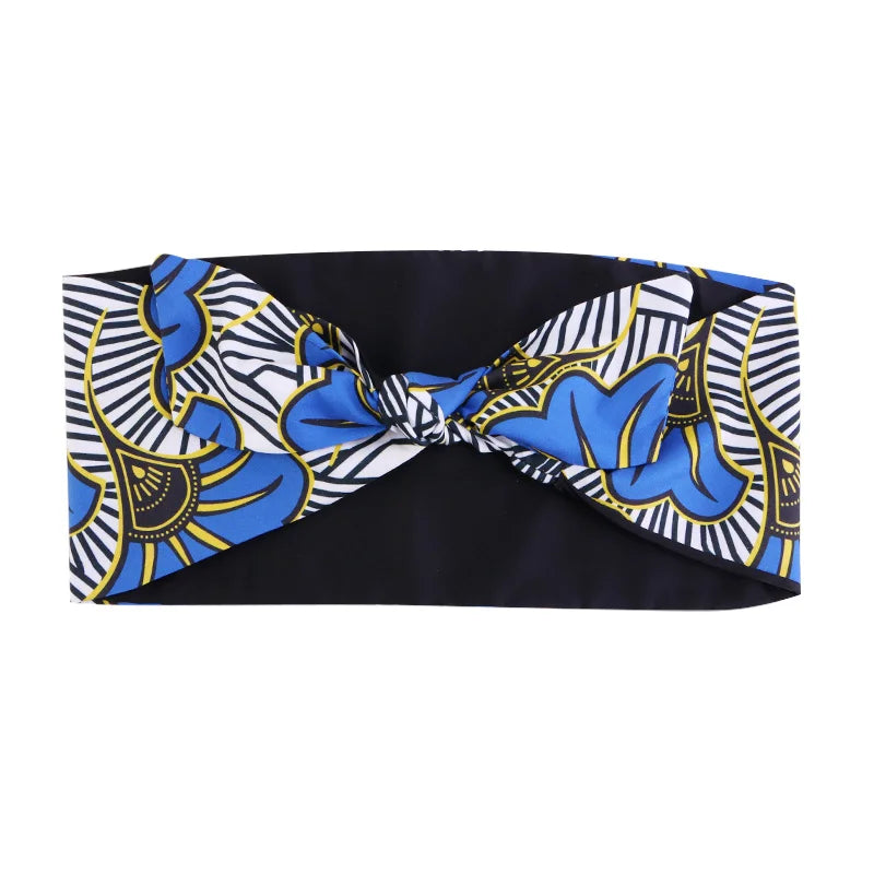 New Hair bands African Pattern Print Knotted Style Headband For Women Sport Yoga Salon Make Up Hair Wrap Fashion Accessories