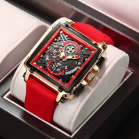 2022 New LIGE Men Watches Top Brand Luxury Hollow Square Sport Watch For Men