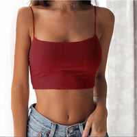 Sexy Tank Top Black Halter Crop Tops Women Summer Camis Backless Camisole Fashion Casual Tube Top Female Sleeveless Cropped Vest