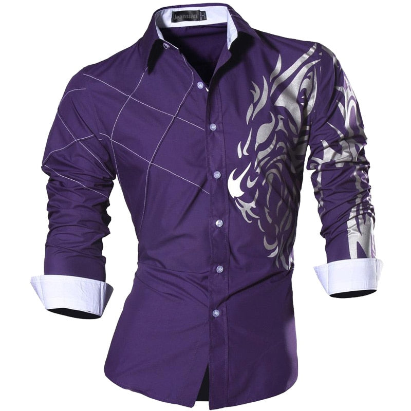 jeansian Spring Autumn Features Shirts Men Casual Shirt New Arrival Long Sleeve Casual Male Shirts Z034