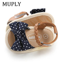 New Soft Sole PU Baby girls sandals Floral  bow First Walkers Shoes Fashion Summer Prewalkers Beach Shoes Toddler Moccasins