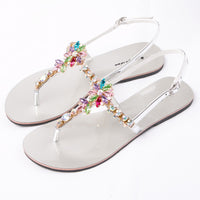 2023 NEW Summer Women Beach Sandals Lady Fashion Bohemia Diamond Shoes