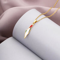 Palestine Israel Map Falg Pendant Necklaces For Men Women Stainless steel Gold Color Palestinians Ethnic Map Jewelry Gifts