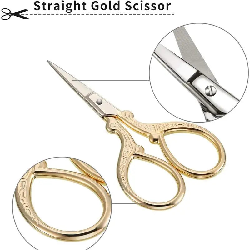 Durable Stainless Steel Retro Tailor Scissor Crane Shape Sewing Small Embroidery Craft CrossStitch Scissors DIY Home Tools