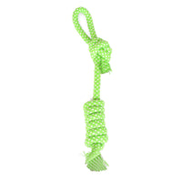 1pc Pet Dog Toy Rope Double Knot Cotton Braided Dog Rope