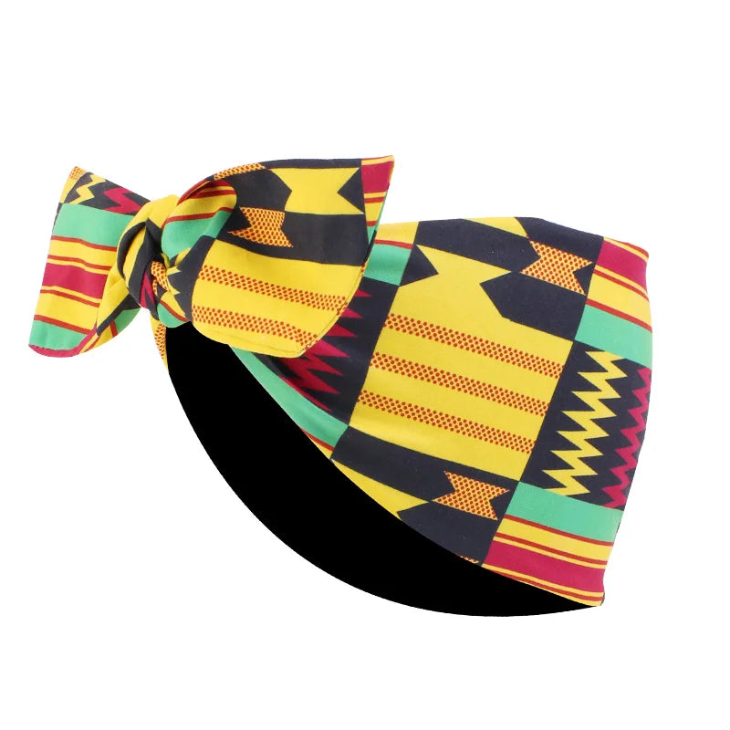 New Hair bands African Pattern Print Knotted Style Headband For Women Sport Yoga Salon Make Up Hair Wrap Fashion Accessories