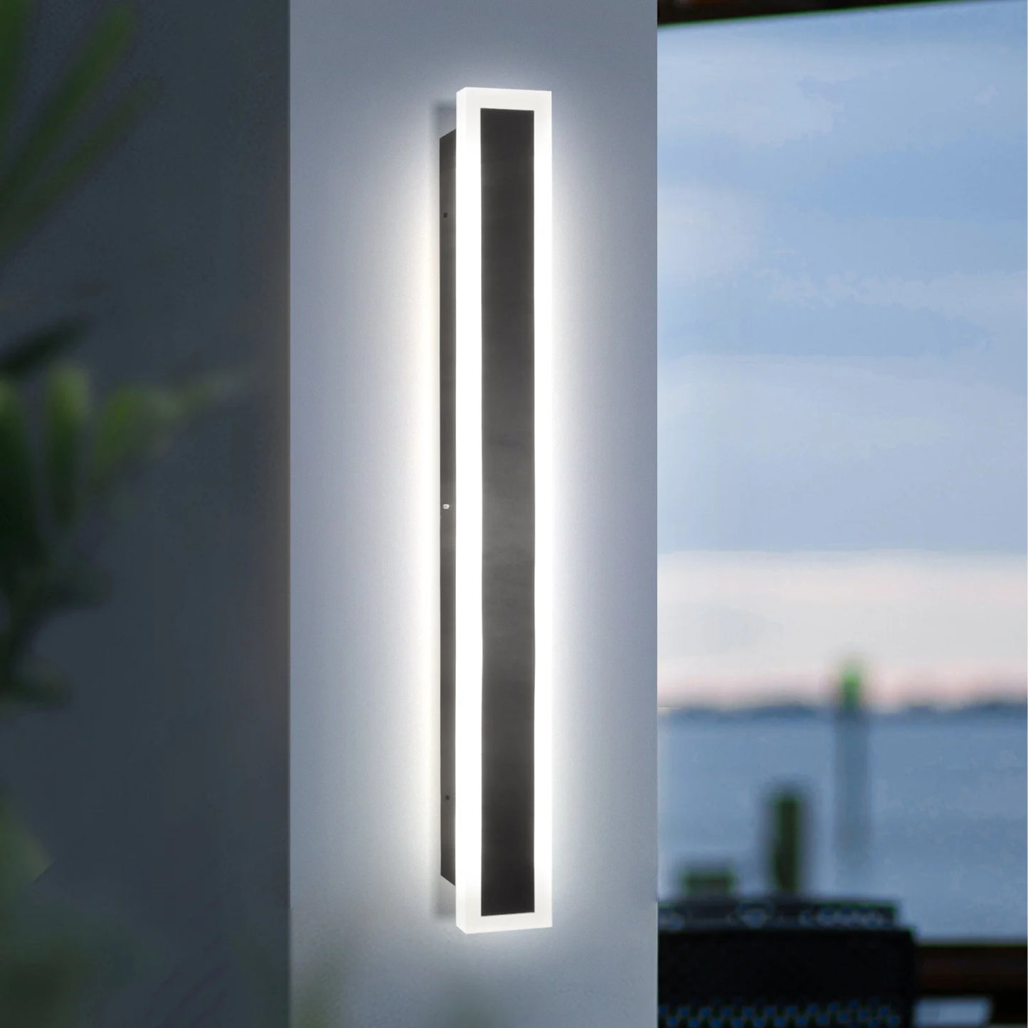 Modern Minimalist Dimmable  Outdoor Wall Lamp Waterproof Long Wall Lamp for Courtyard Garage Villa Indoor LED Lighting Fixtures