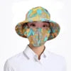 Cheap Price High Quality Summer Sunshade Printing Bucket Hat Face Mask Set Wholesale
