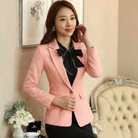 Women Notched Collar Blazer With Slanted Pocket New Fall Winter Green Gray Single Button Jackets Slim Coat 5XL 6XL 7XL