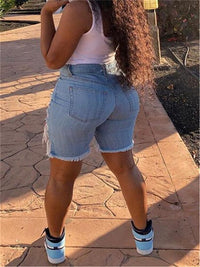 2022 Sexy new arrival Women's summer Ripped denim shorts Trendy Internet celebrities shorts