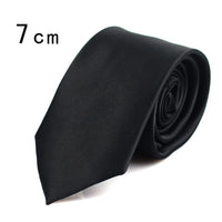 Black Neck Ties For Men Women Casual Suits Solid Tie Gravatas Skinny Mens Neckties