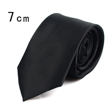 Black Neck Ties For Men Women Casual Suits Solid Tie Gravatas Skinny Mens Neckties