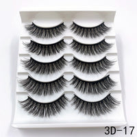 5 Pairs Faux Mink Eyelashes Fluffy Wispy Long Dramatic False Lashes Thick Volume Fake Eyelashes Natural Soft Extension Eyelash