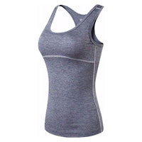 Jeansian Women's Quick Drying Slim Fit Tank Tops Tanktops Sleeveless Vest Singlet SWT238 DarkGray