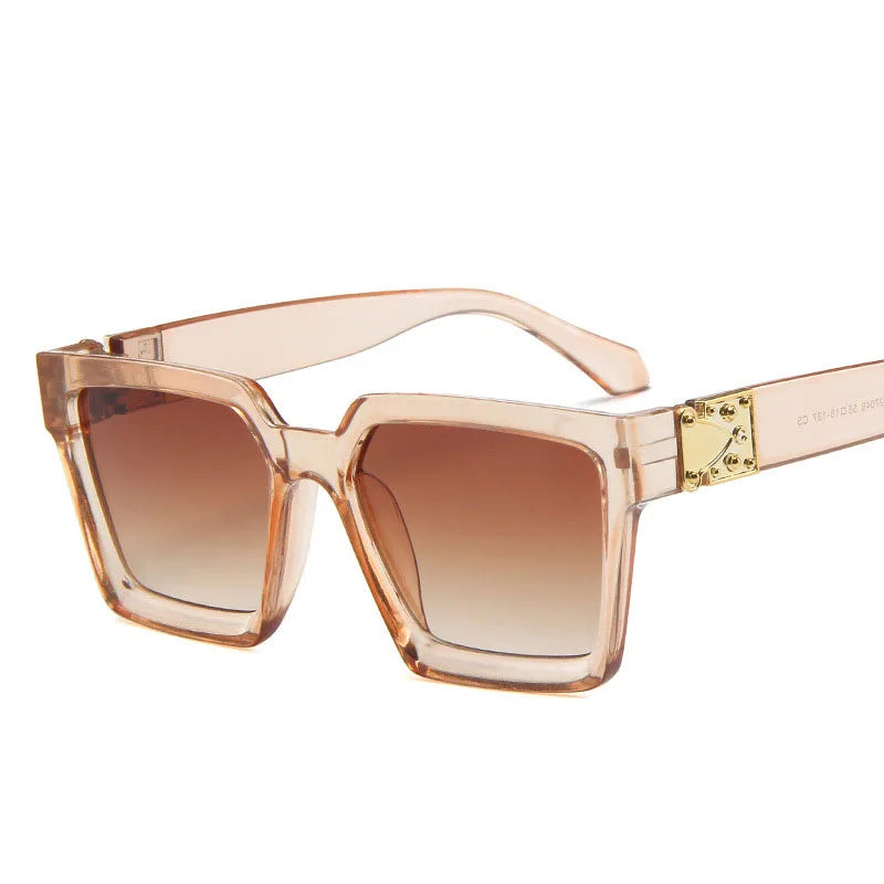 OVOYAN Square Vintage Sunglasses Men Luxury Brand Designer Men Eyeglasses Luxury Retro High Quality Female Oculos Women UV400