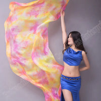 Silk Shawl For Belly Dancing Shawls Belly Dance Silk Veil Scarves Face Customized Hand Thrown Scarf Gradient 200cm 250cm 270cm