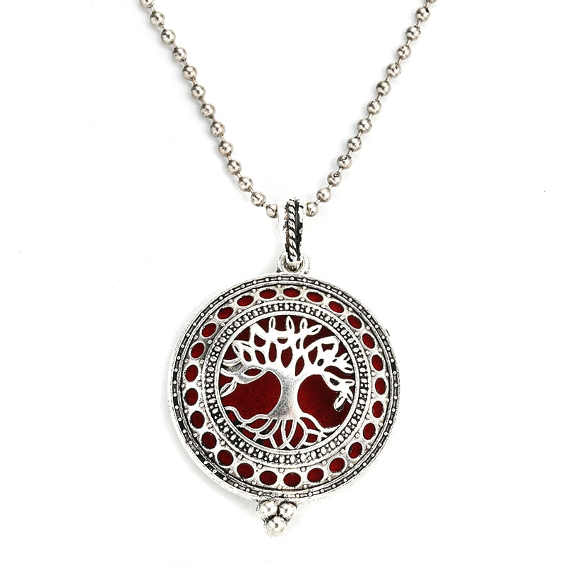 New Aroma Kaleidoscope Retro Necklace Antique Locket Pendant Magnetic Perfume Essential Oil Diffuser Locket Aromatherapy Jewelry