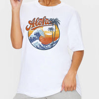 1pcs WHITE Tees Summer Casual Oversized Tee Best Surfing Santa Monica California