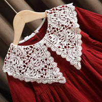 Spring baby girl clothes lace long sleeve dress costume for toddler girl baby birthday kids clothing straight long dresses dress