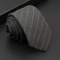 Mens Classic Cotton Ties High Quality Handmade Skinny 6CM Neck Tie Plaid Solid Color Striped Narrow Business Shirt Accessories