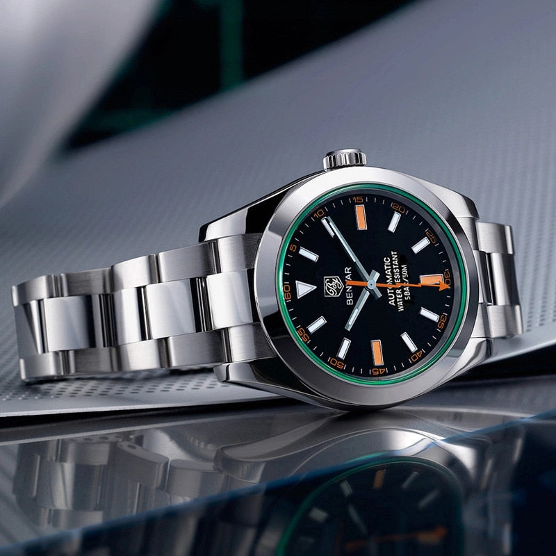 BENYAR New Top Brand Men Automatic Watches Stainless Steel Waterproof