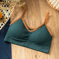 Women's Cotton Underwear Tube Tops Sexy Color Matching Bra Fashion Sports Comfort Tank Up Girl Suspender Underwear Sexy Lingerie