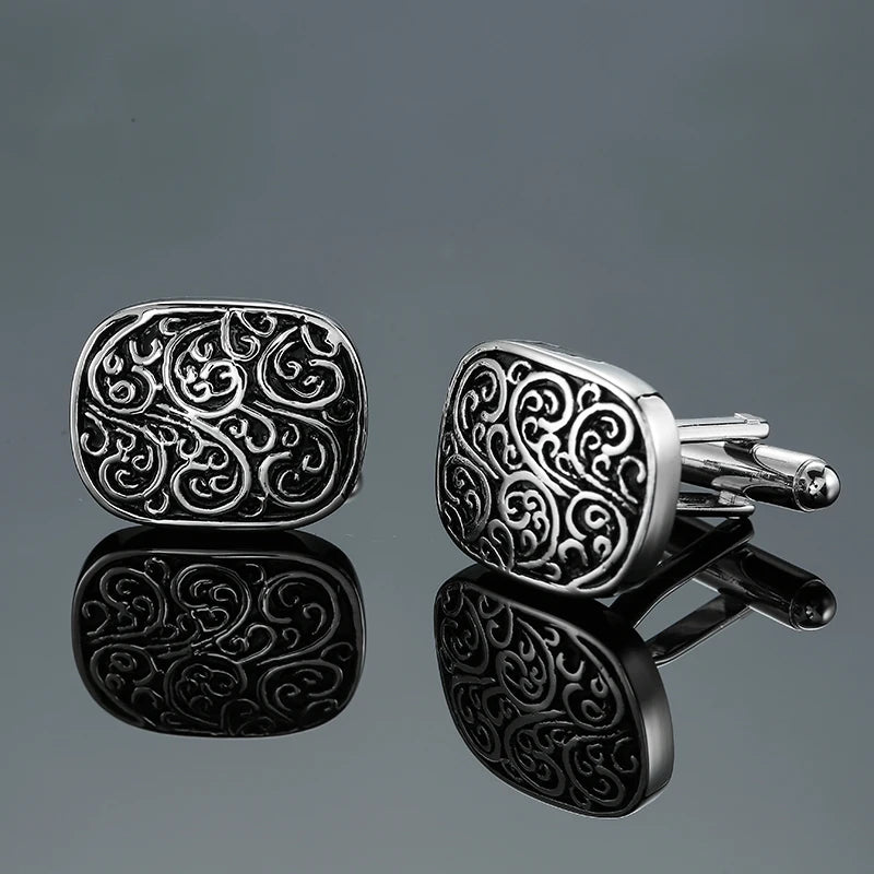 Classic French shirt Cufflinks High quality hand painted red blue black enamel button metal men's clothing accessories jewelry