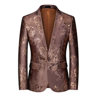 2026 New Men's Dark Brown Suit Jacket, Wedding Business Dress Coat, Slim Blazers, Costume, Asian Size, M-5XL, 6XL