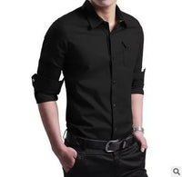 Men Shirt Mens Business Casual Shirts 2020 New Arrival Men Famous Brand Clothing Army Green Long Sleeve Camisa Masculina
