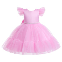 Pageant Formal Bridesmaid Dresses Girls Tulle Fluffy Wedding Princess Dress For Kids Elegant Children Birthday Party Prom Gown