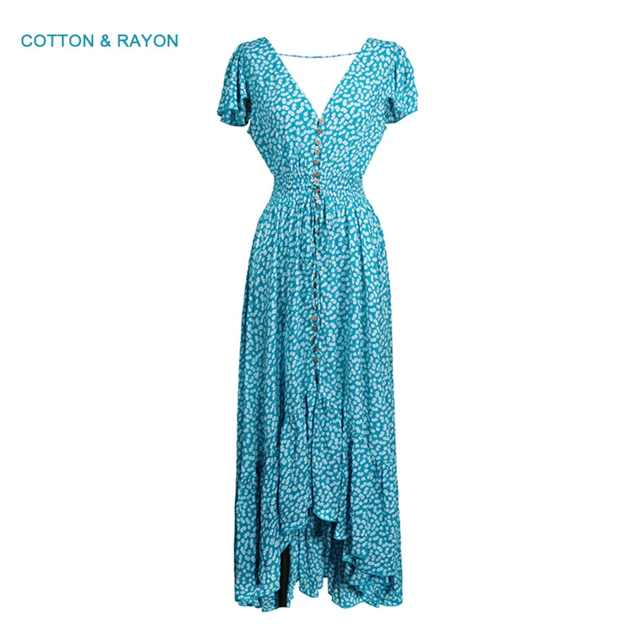 TEELYNN sexy backless maxi dress Summer 2020 cotton blue Floral Print Mega Mart Center TEELYNN sexy backless maxi dress Summer 2020 cotton blue Floral Print Mega Mart Center