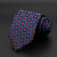 New Men&#39;s Tie Classic Solid Color Stripe Flower Floral 8cm Jacquard Necktie Accessories Daily Wear Cravat Wedding Party Gift