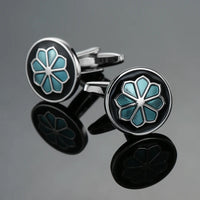 Classic French shirt Cufflinks High quality hand painted red blue black enamel button metal men's clothing accessories jewelry