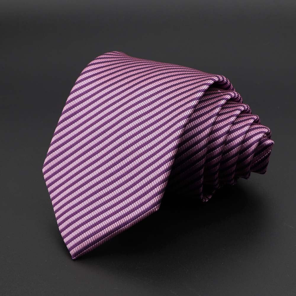 New Men&#39;s Tie Classic Solid Color Stripe Flower Floral 8cm Jacquard Necktie Accessories Daily Wear Cravat Wedding Party Gift