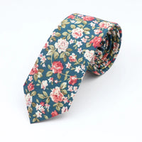 New Floral Elegant Tie For Men Women 100% Cotton Beautiful Flower Paisley Necktie Narrow Skinny Cravat Wedding Casual Corbatas