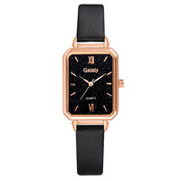 Gaiety Brand Women Watches Fashion Square Ladies Quartz Watch Bracelet Set Green Dial Simple Rose Gold Mesh Luxury Women Watches