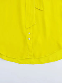 ZAJIA 2025 Spring New Women's Casual Long Sleeve Lapel Shirt Bow Decorative Button Fastening Fashion Simple