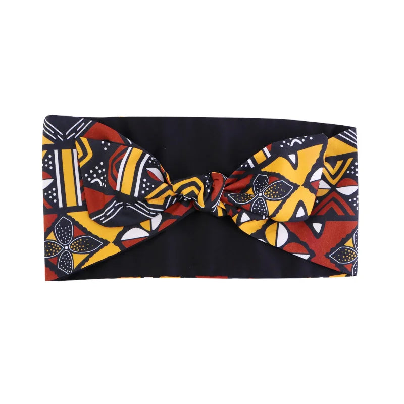 New Hair bands African Pattern Print Knotted Style Headband For Women Sport Yoga Salon Make Up Hair Wrap Fashion Accessories