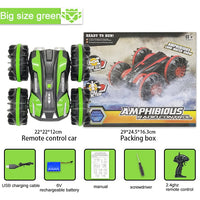 360 Rotate Rc Cars Remote Control Stunt Car 2 Sides Waterproof Driving On Water And Land Amphibious Electric Toys For Children