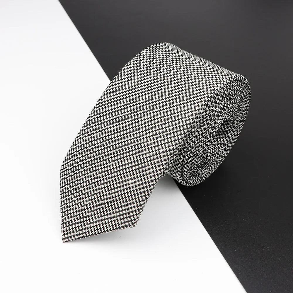 High Quality Classical Color Black Grey Skinny 100% Wool Tie Men Necktie For Business Meeting Fashion Shirt Dress Accessories