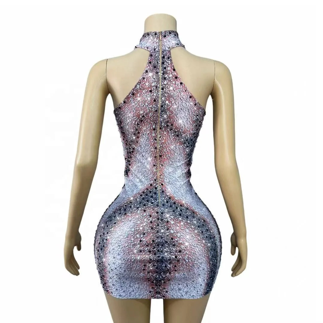 Sexy Special Shining Rhinestones Women's Adult Clothes Dance Costume Spandex/Polyester Evening Birthday Party Performance Wear