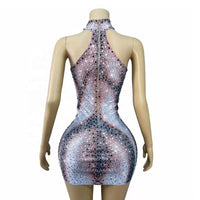 Sexy Special Shining Rhinestones Women's Adult Clothes Dance Costume Spandex/Polyester Evening Birthday Party Performance Wear