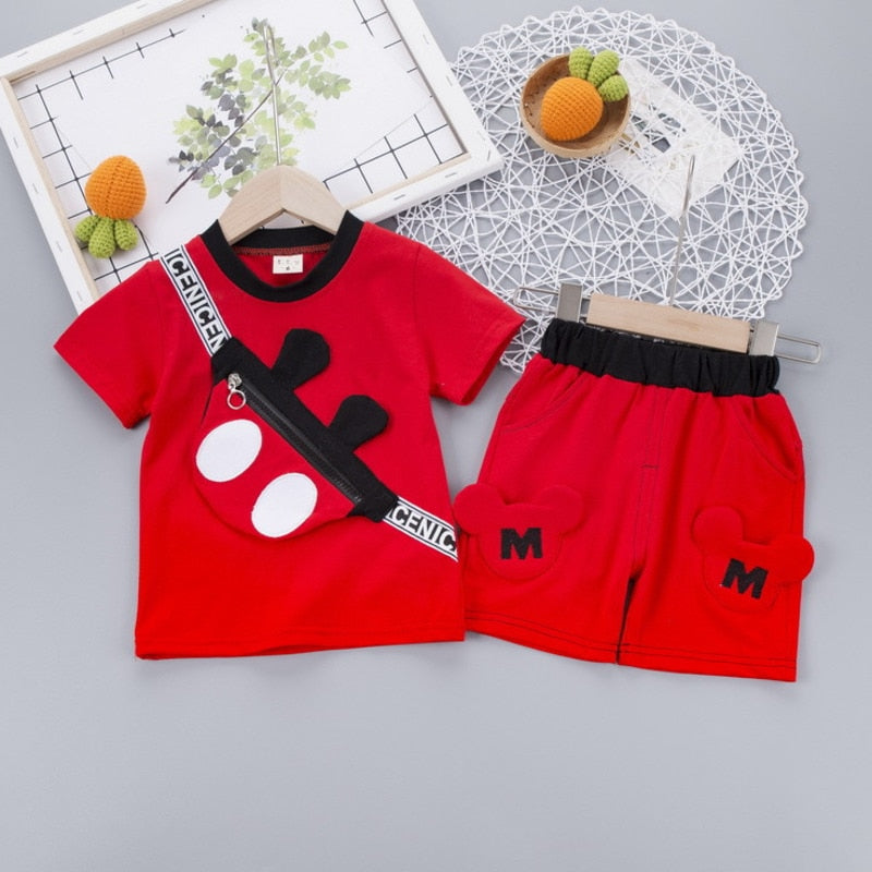 New Summer Baby Girl Clothes Suit Children Boys Cotton Cartoon T Shirt Shorts 2Pcs/sets Toddler Fashion Clothing Kids Tracksuits