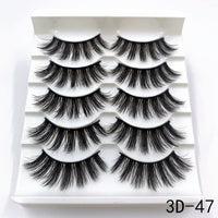 5 Pairs Faux Mink Eyelashes Fluffy Wispy Long Dramatic False Lashes Thick Volume Fake Eyelashes Natural Soft Extension Eyelash