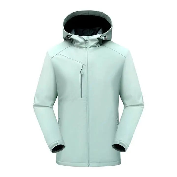 Unisex Thick Warm Fleece Winter Jacket for Men Stand Collar Coated for Winter
