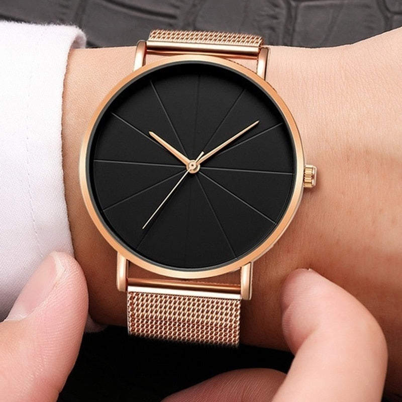 2022 Minimalist Men&#39;s Fashion Watches Simple Men Business Ultra Thin Stainless