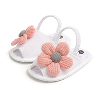 Summer Infant Baby Shoes Girl Flats Sandals Soft Sole Anti-Slip Flower Pure Crib Shoes Newborn First Walker Hot Sale